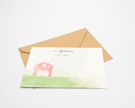 Postal com Sementes- Provérbio: 