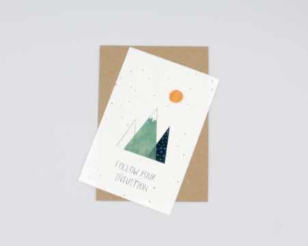 Postal com Sementes- Follow Your Intuition