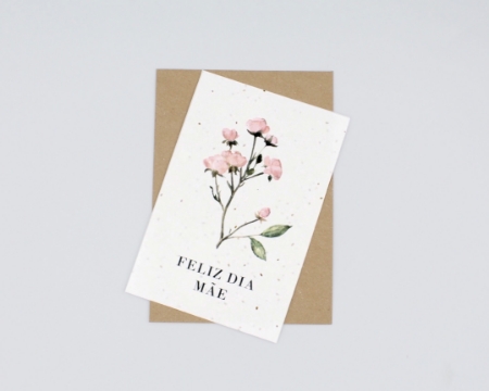 Postal com Sementes- Feliz Dia da Mãe