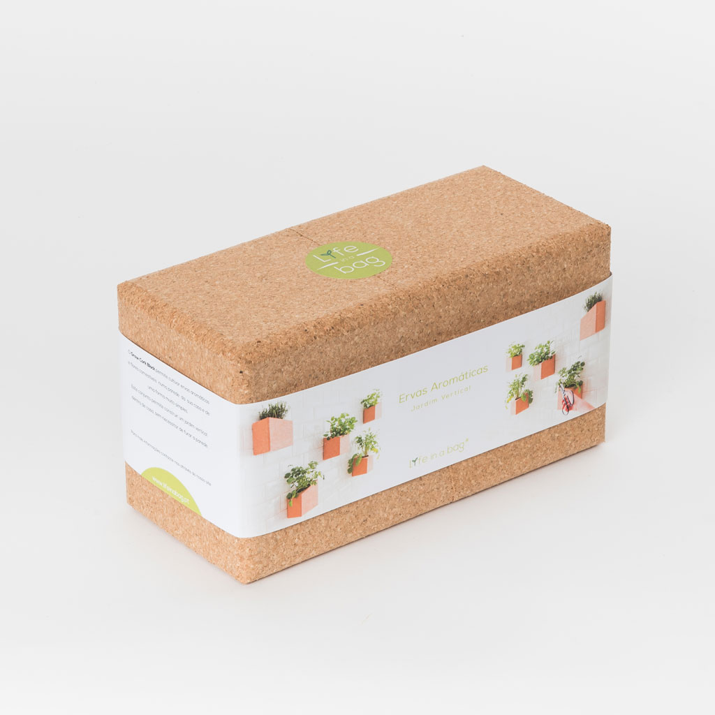 Grow Cork Block: Jardim Vertical- Ervas Aromáticas